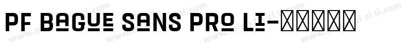 PF Bague Sans Pro Li字体转换